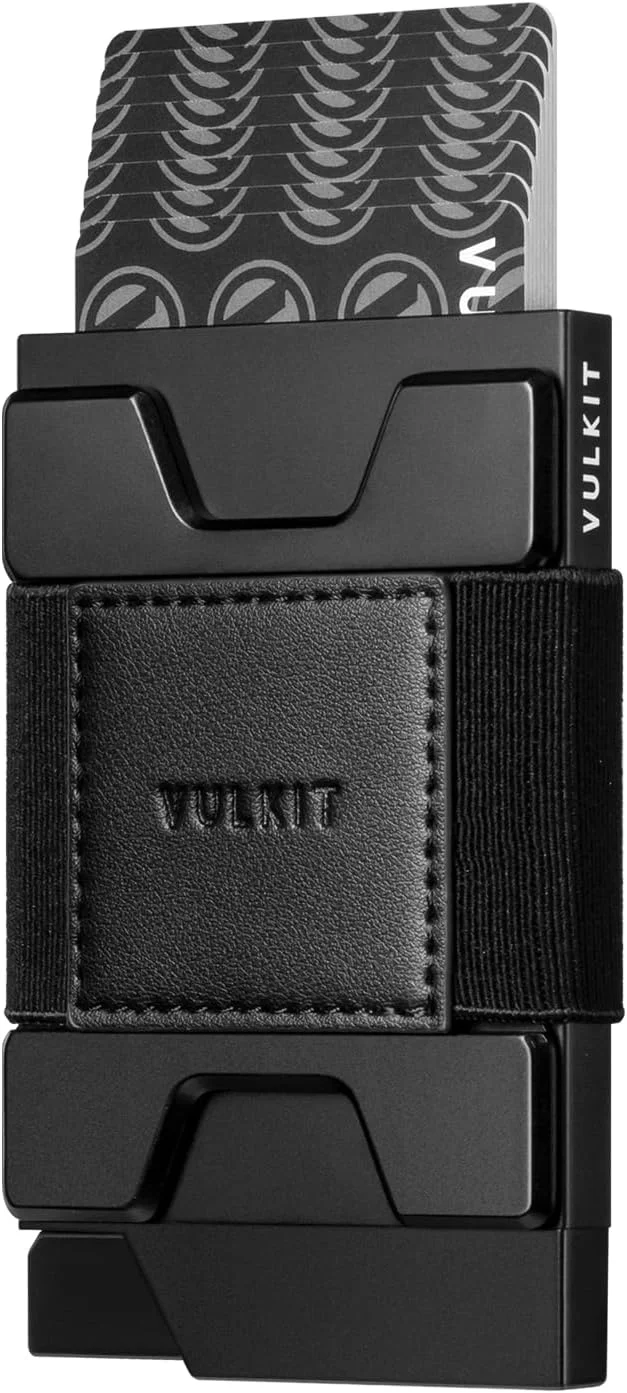 کیف پول مینیمالیستی VULKIT با قابلیت باز شدن سریع، جاکارتی باریک، محافظ RFID با صفحه پشتی قابل گسترش، مناسب برای نگهداری کارت و پول نقد