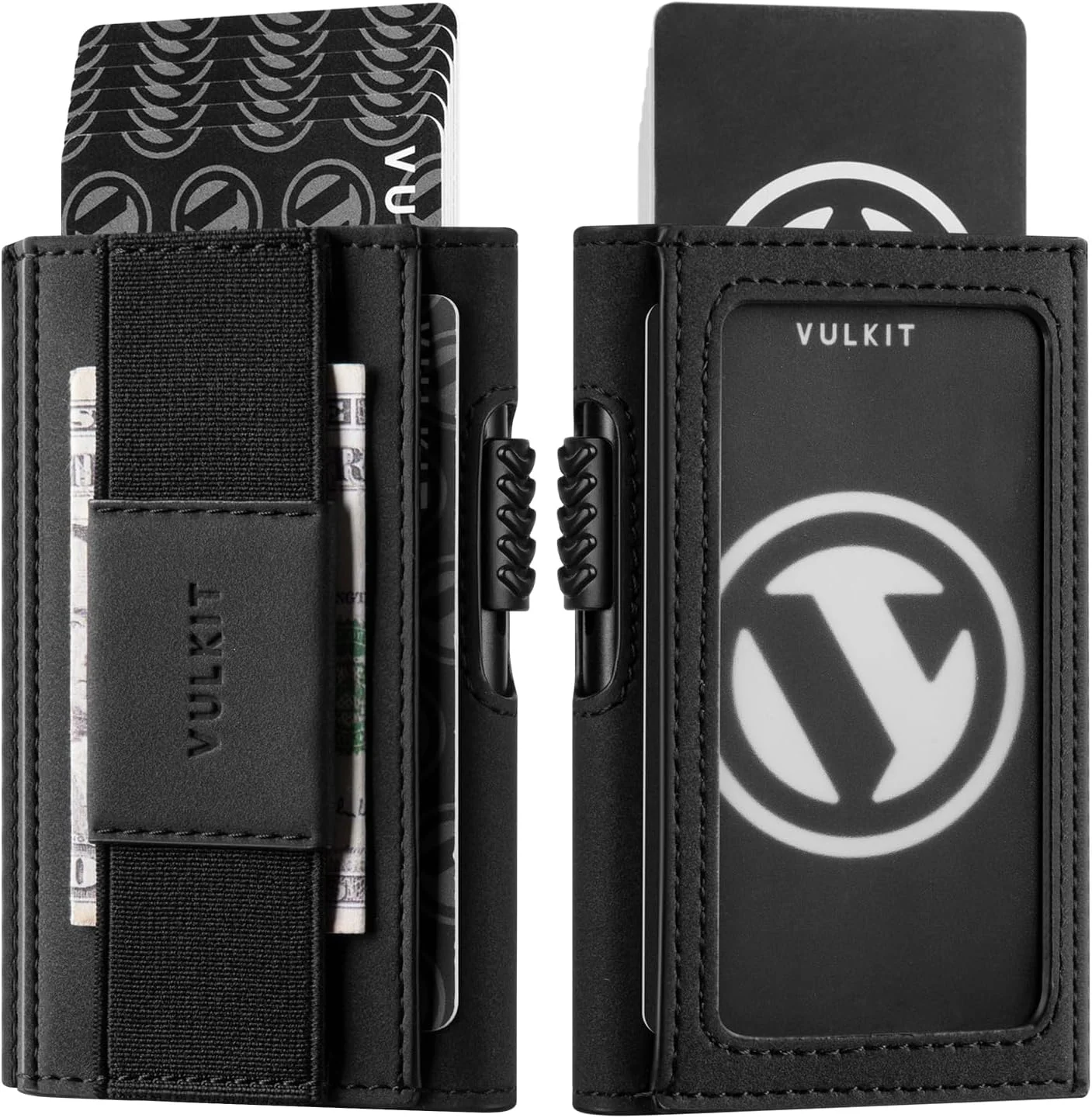 کیف پول باریک VULKIT مدل VC310، مشکی، مینیمالیستی