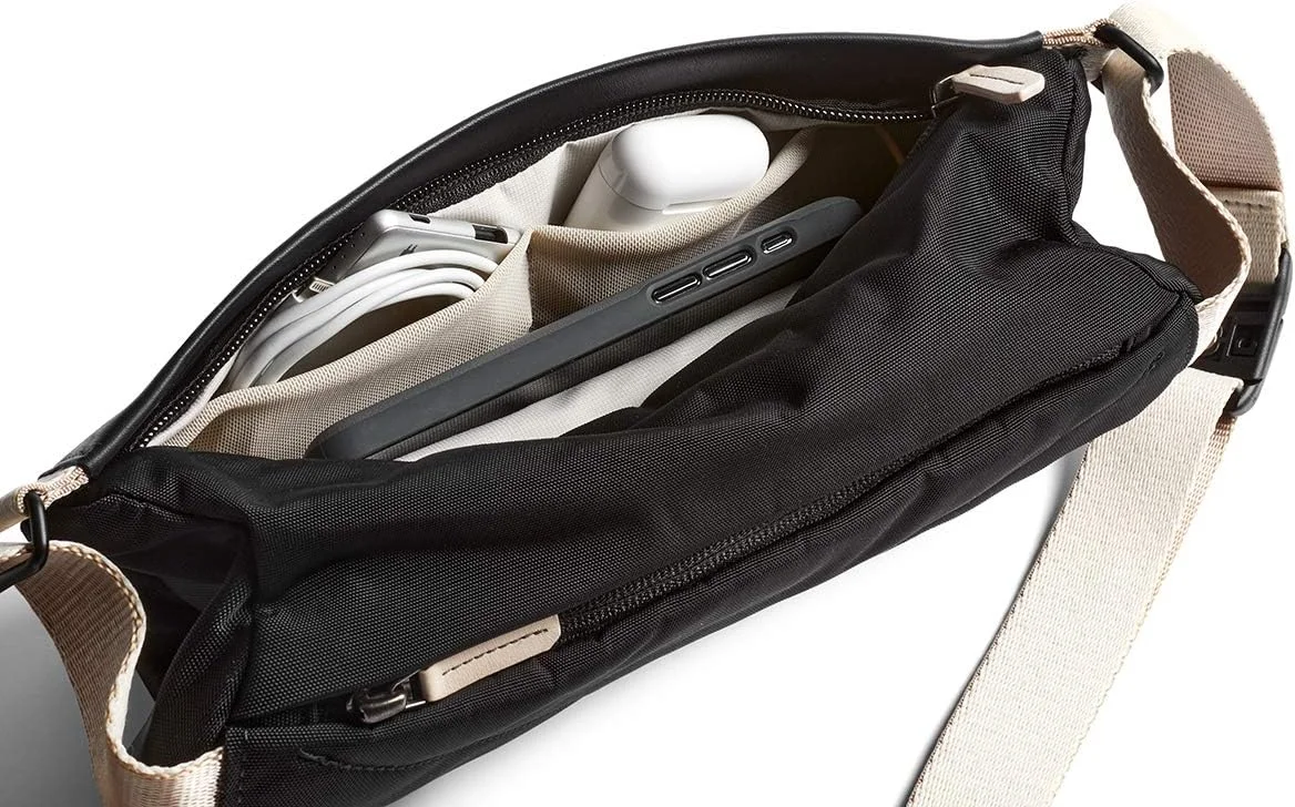 کیف کمری چرمی بلروی مدل Sling Mini Premium (4 لیتر، کیف کراس بادی چرمی، مناسب برای عینک آفتابی، تلفن، کیف پول و وسایل کوچک روزمره) - BlackSand کیف کمری چرمی بلروی مدل Sling Mini Premium (4 لیتر، کیف کراس بادی چرمی، مناسب برای عینک آفتابی، تلفن، کیف پول و وسایل کوچک روزمره) - BlackSand