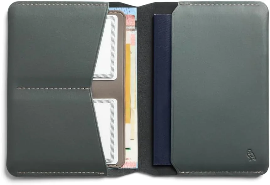جلد پاسپورت Bellroy (کیف/کیف مسافرتی باریک با اسلات کارت و فضای نگهداری پول نقد به همراه مدارک مسافرتی) - Everglade