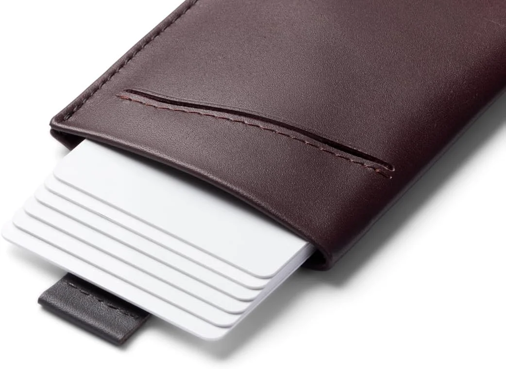 جاکارتی Bellroy (جاکارتی چرمی ممتاز یا کیف پول مینیمالیستی، گنجایش 2 تا 8 کارت یا کارت ویزیت، محل نگهداری اسکناس تاشده)
