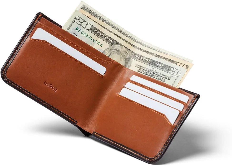 کیف پول Bellroy Hide & Seek (کیف پول چرمی باریک، محافظت شده با RFID، ظرفیت 5-12 کارت، کیف سکه، قسمت یادداشت تخت، جیب مخفی)