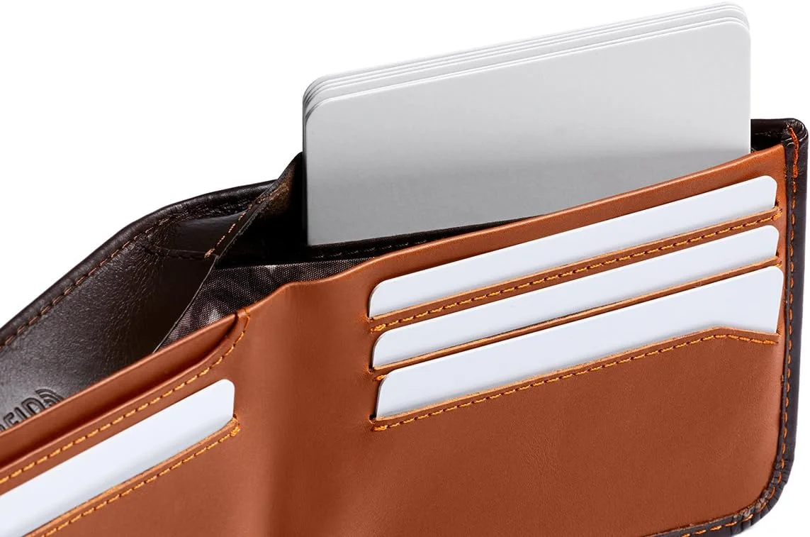 کیف پول Bellroy Hide & Seek (کیف پول چرمی باریک، محافظت شده با RFID، ظرفیت 5-12 کارت، کیف سکه، قسمت یادداشت تخت، جیب مخفی)