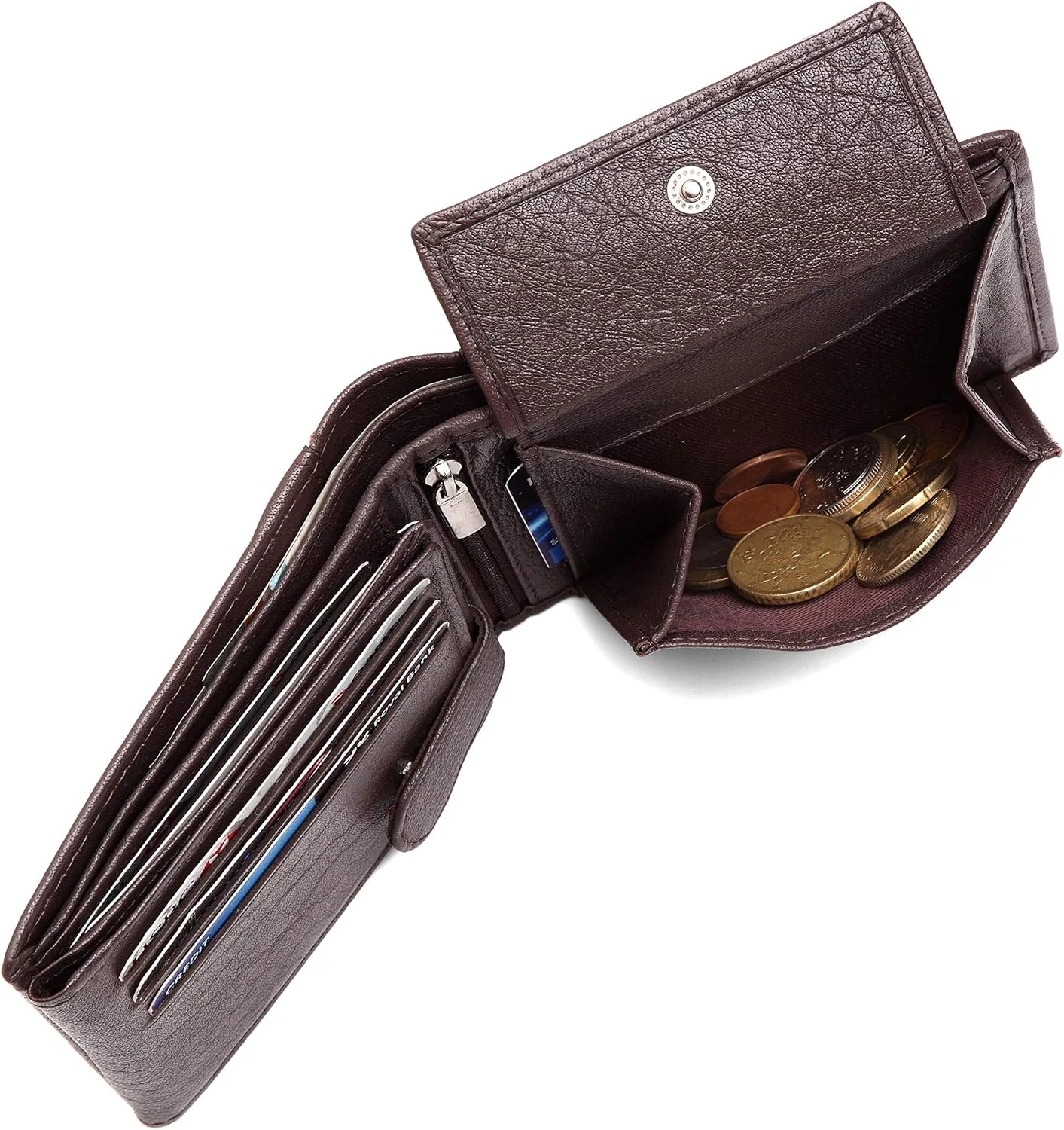 ست هدیه کیف پول و کمربند چرم مردانه WildHorn مدل Carob Brown (WH1253B)