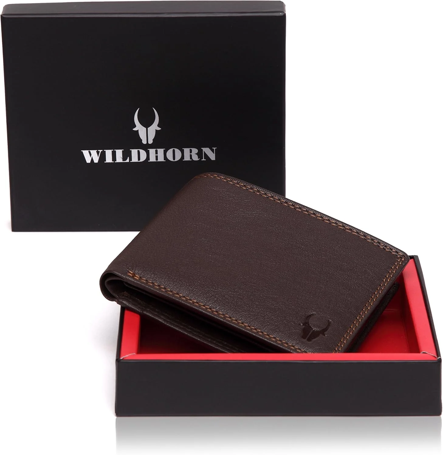 کیف پول چرمی مردانه قهوه ای WILDHORN® کیف پول چرمی مردانه قهوه ای WILDHORN®