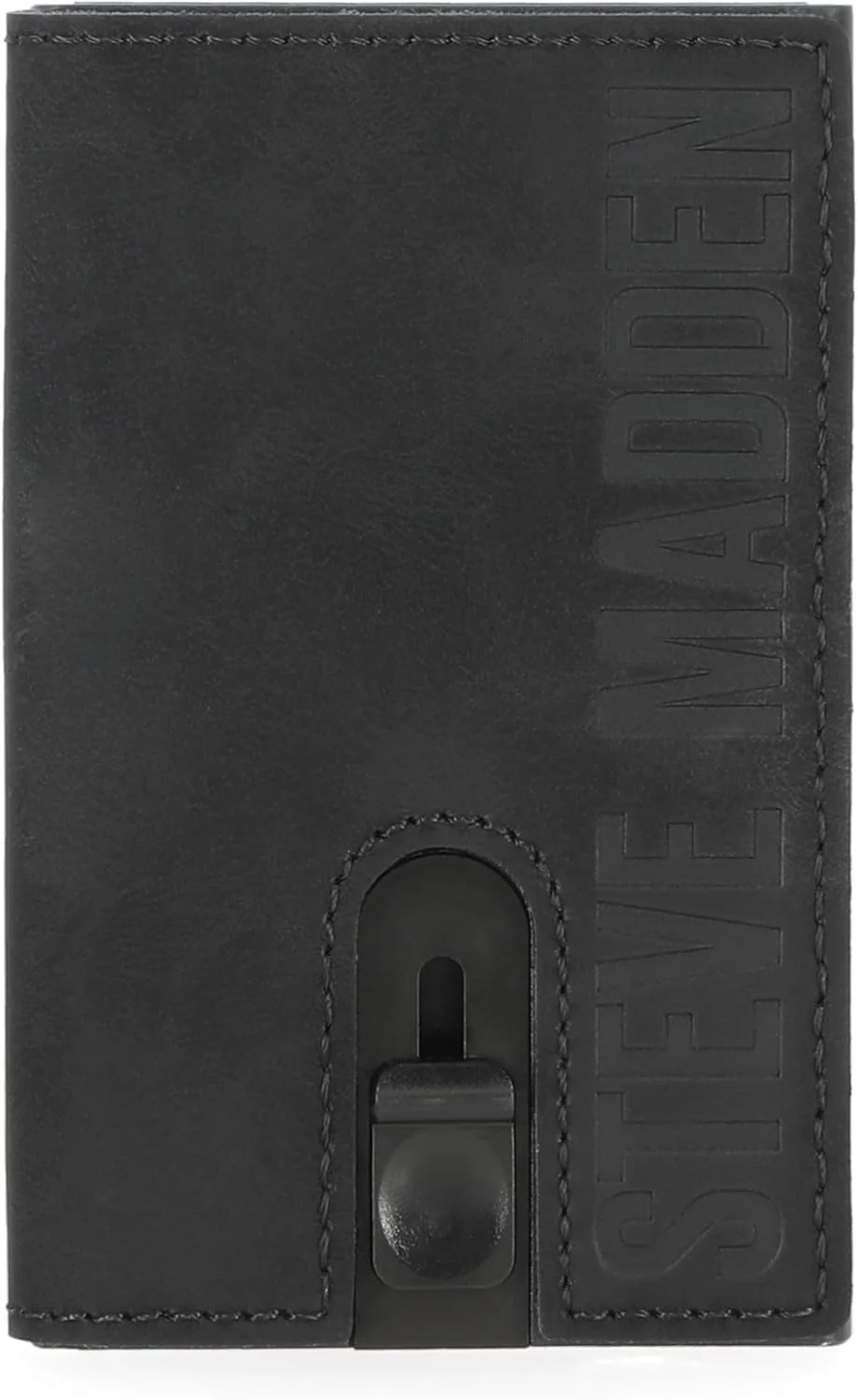 کیف پول کارت و جاکارتی مردانه استیو مادن مدل Minimalist Holder Pop Up Card Wallet & ID Window، مشکی، 2.5 x .5 x 4