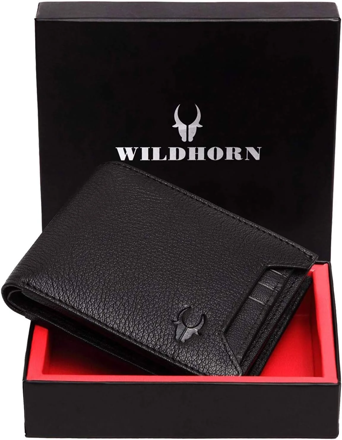 کیف پول چرمی مردانه WildHorn مشکی، مشکی، کلاسیک