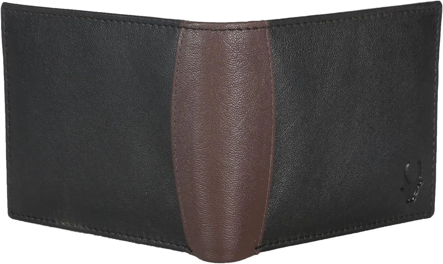 کیف پول مردانه چرم مشکی WildHorn India (مدل RAKHIGIFT213)