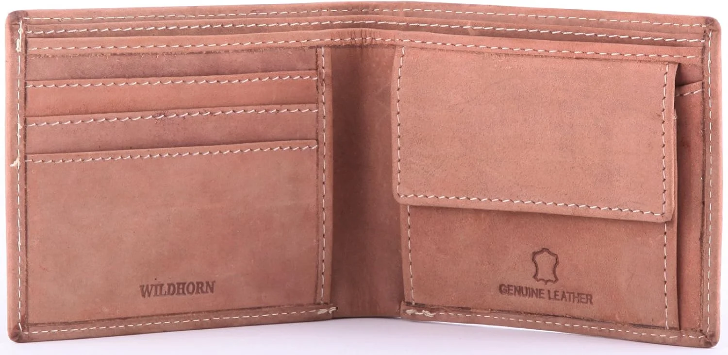 کیف پول مردانه چرم قهوه ای WildHorn WH254