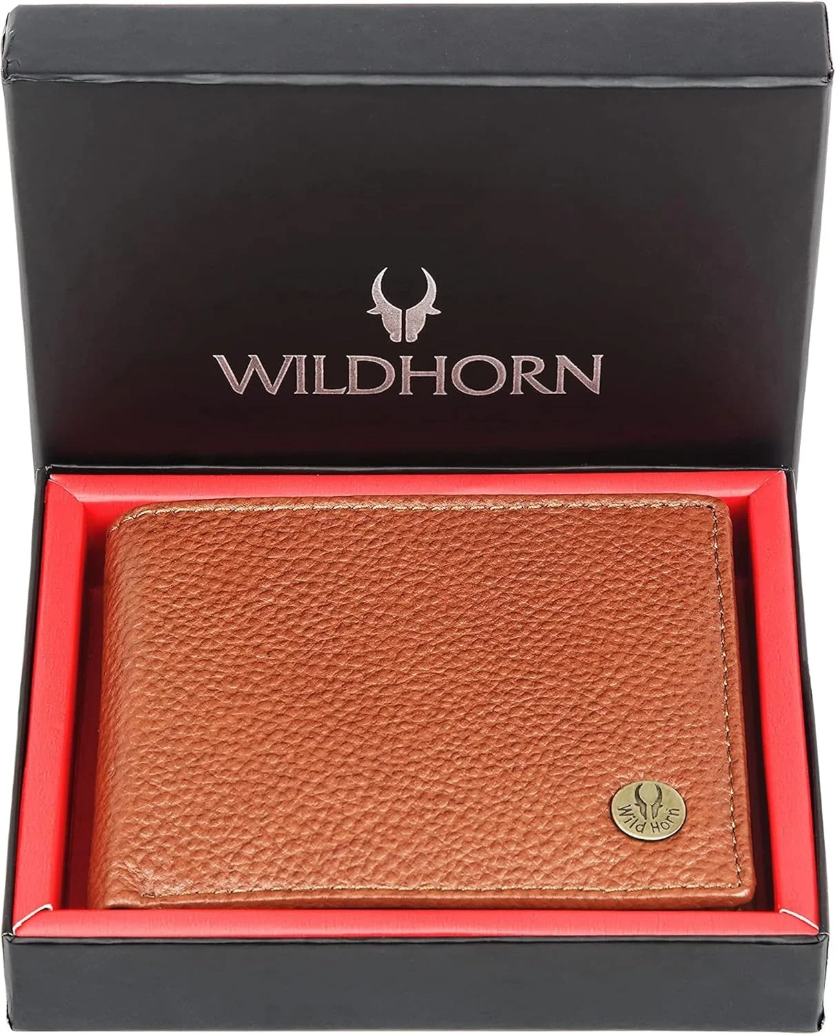 کیف پول چرم طبیعی مردانه WildHorn | طراحی کلاسیک | جادار (قهوه ای روشن)