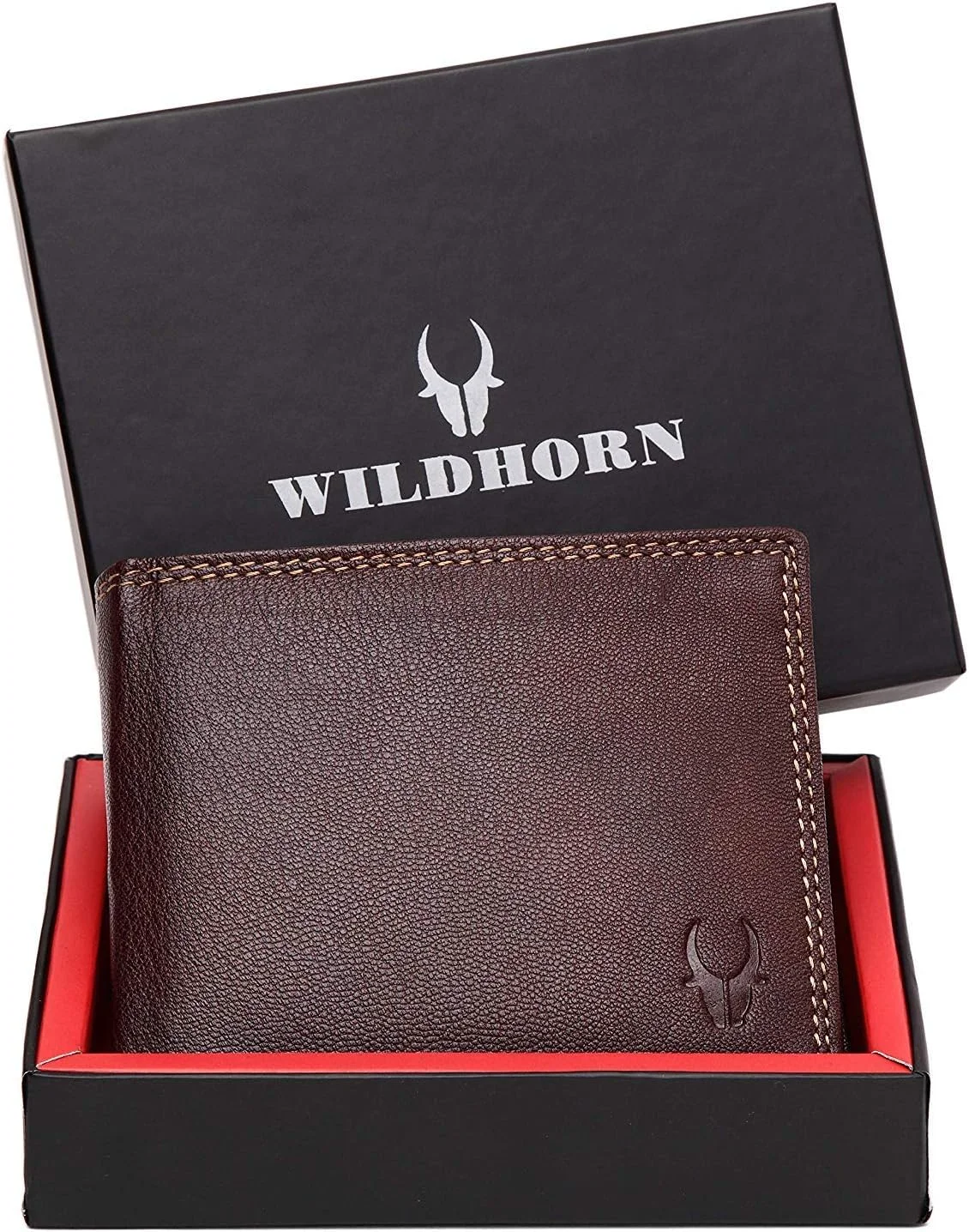 کیف پول چرمی مردانه WildHorn | دوخت فوق العاده قوی | 2 محفظه اسکناس