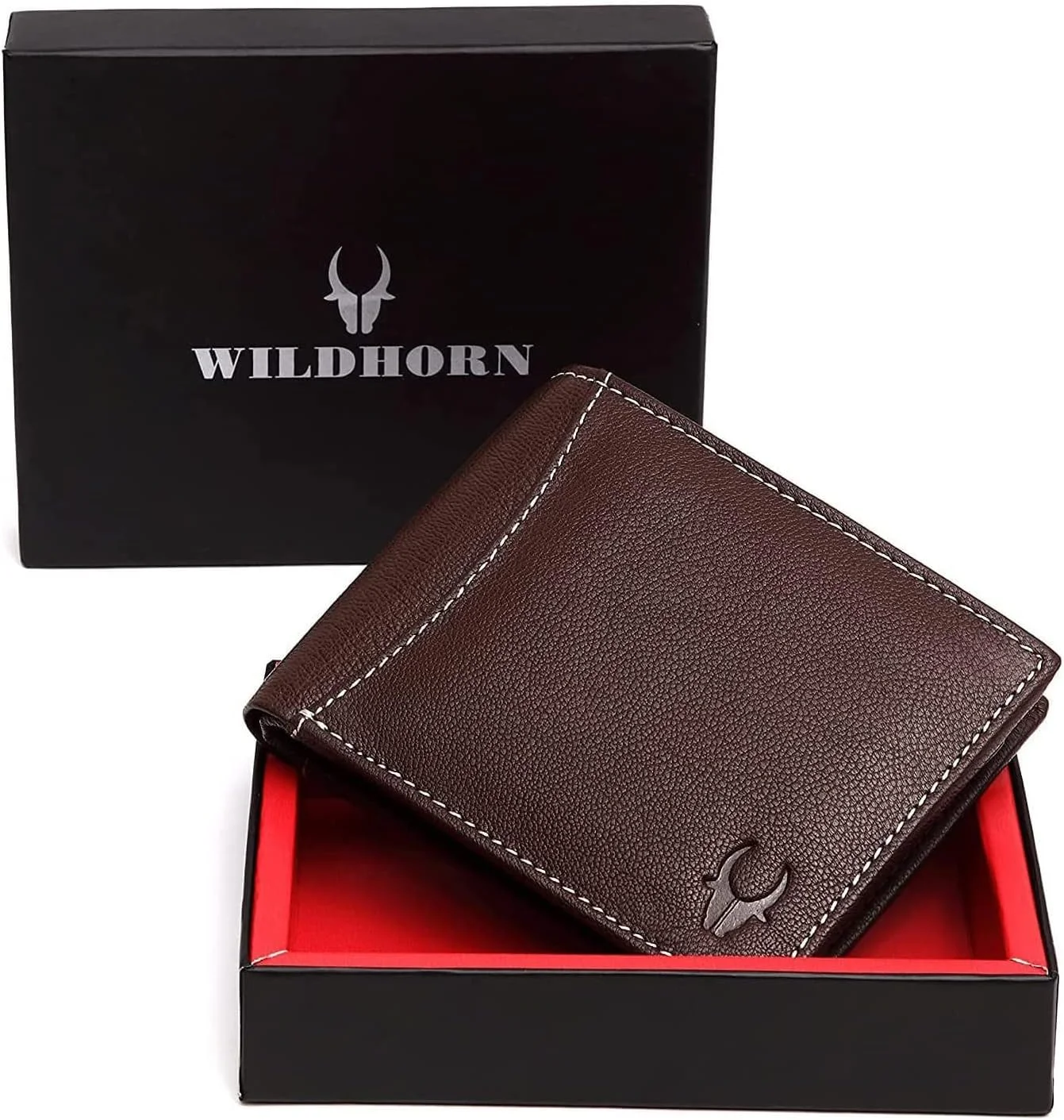 کیف پول چرمی مردانه WildHorn مدل Parker، قهوه ای، مدرن
