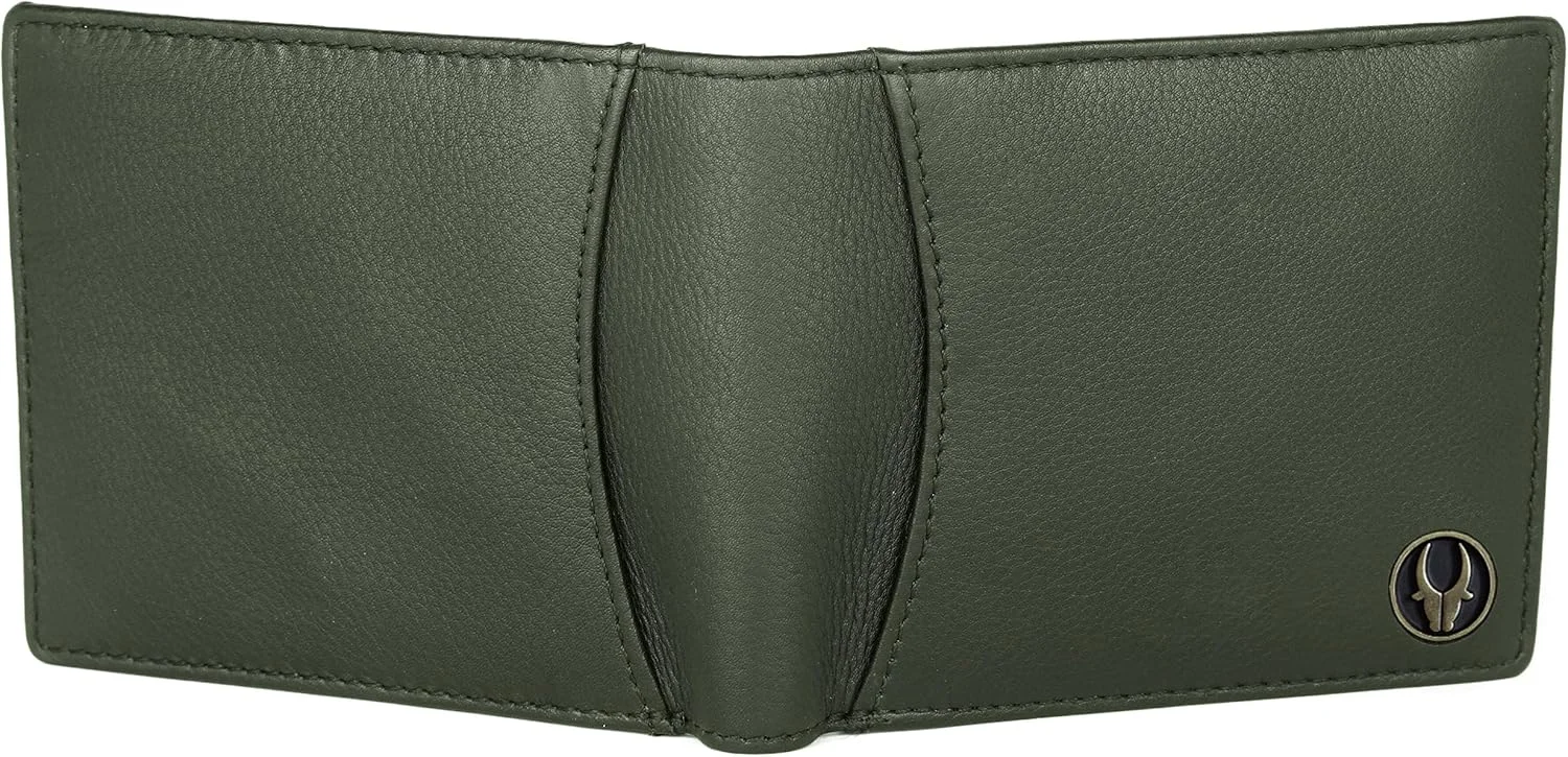 کیف پول چرمی مردانه WildHorn با محافظ RFID، طرح سبز