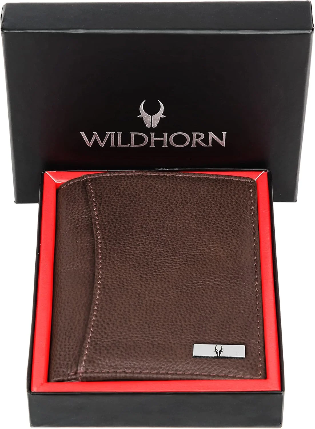 کیف پول چرمی مردانه WildHorn با دوخت فوق العاده قوی، دست ساز و مسدود کننده RFID، سایز یک