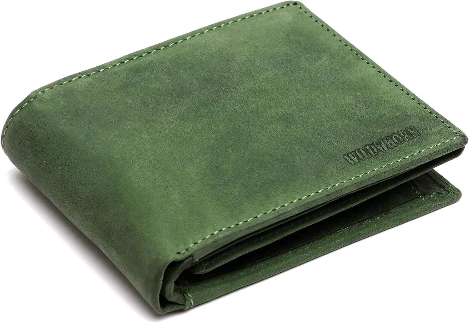 کیف پول مردانه چرم سبز Wildhorn Wildhorn India (مدل Wh2080 Green Hunter)