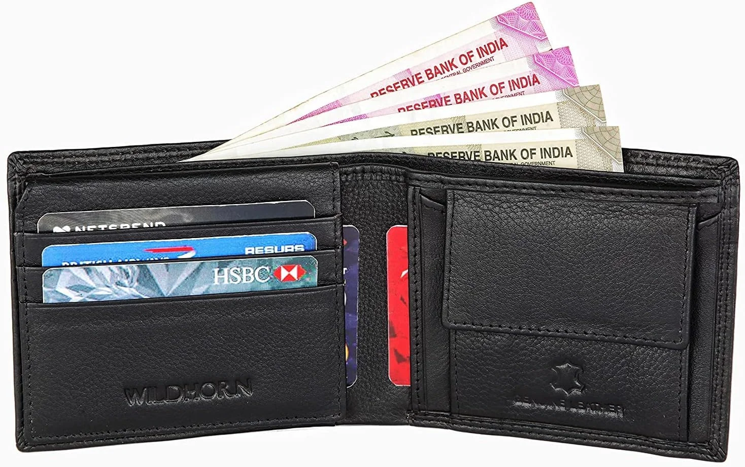 ست هدیه کیف پول چرم اصل محافظت شده با RFID و کمربند مردانه Wildhorn، سایز آزاد