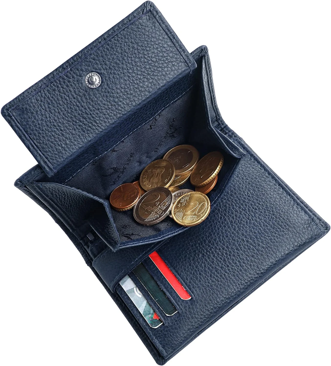 کیف پول چرمی مردانه WildHorn، چرم دانه دار، دوخت فوق العاده قوی، دست ساز، مسدود کننده RFID