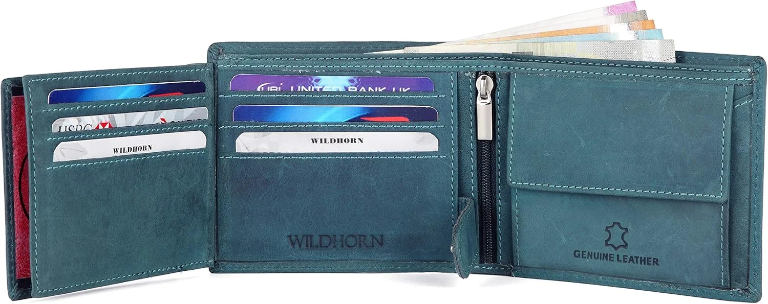 کیف پول مردانه چرمی دست ساز WILDHORN، کیف پول چرمی دو لت
