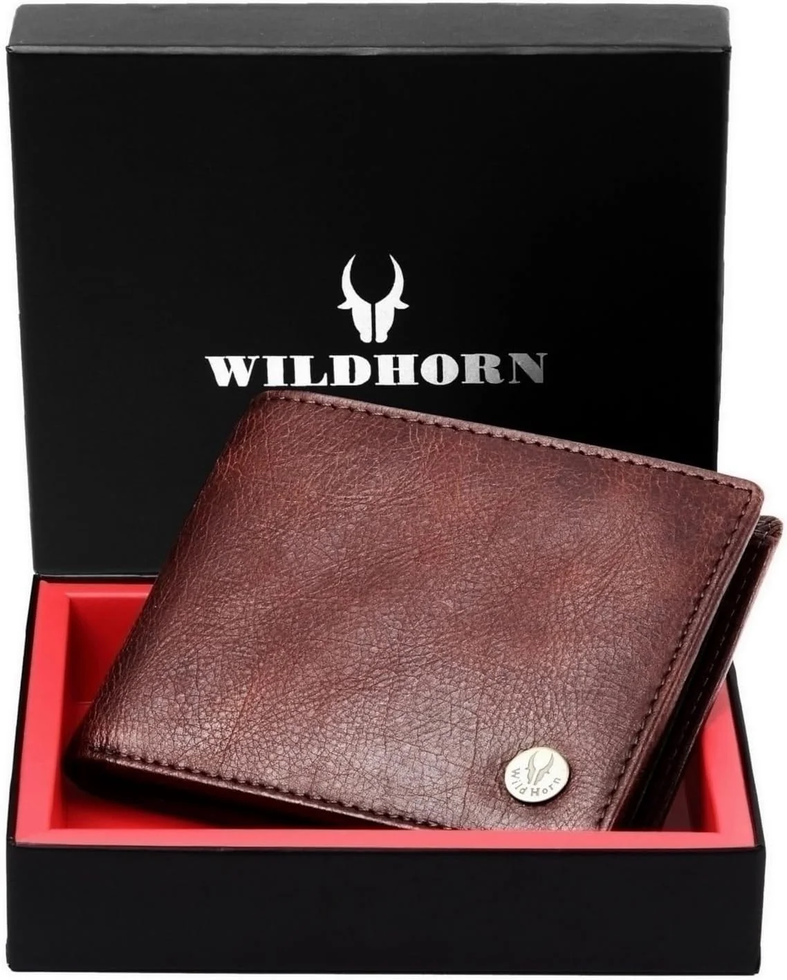 کیف پول مردانه چرم قهوه ای WildHorn