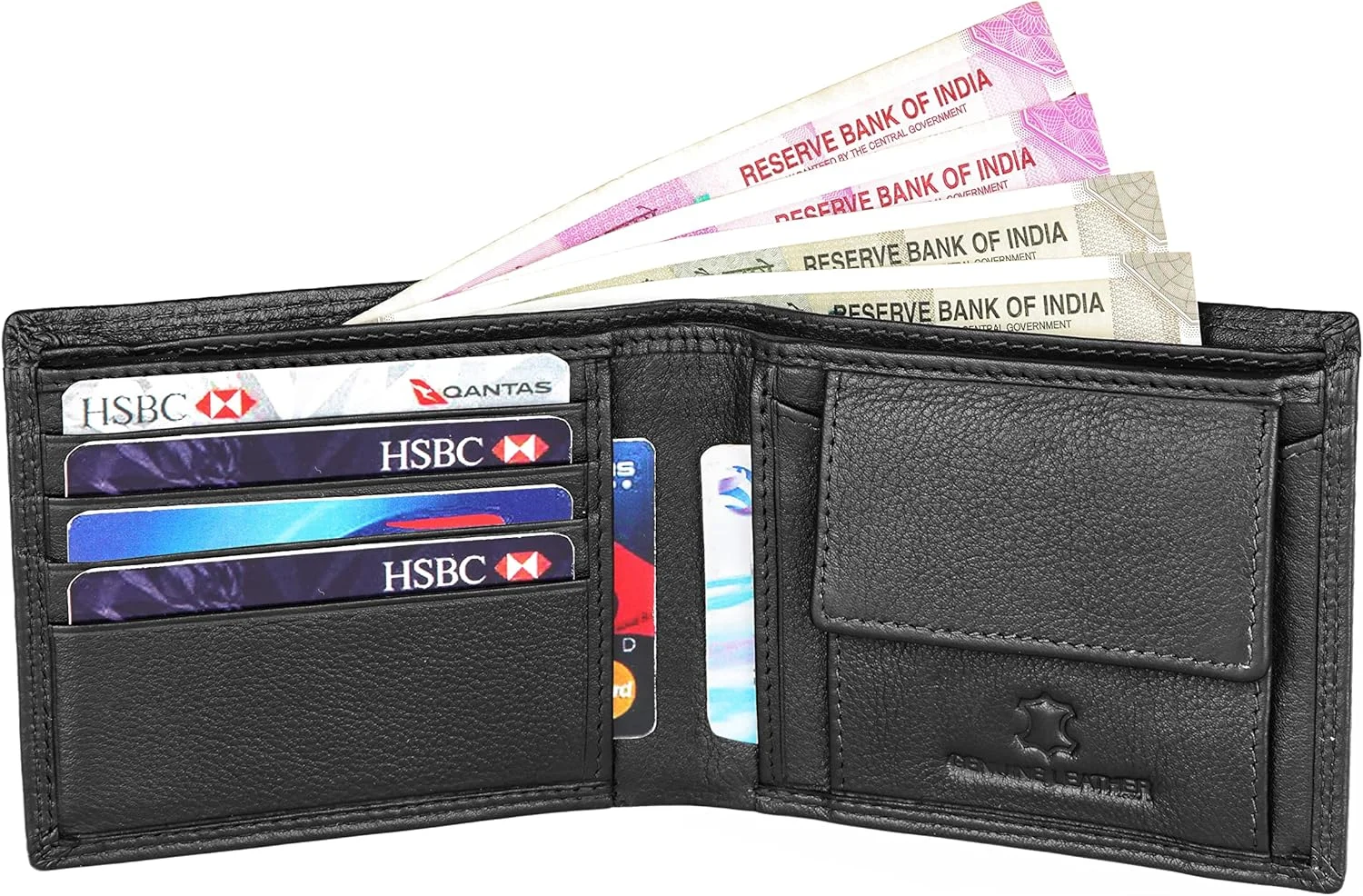 کیف پول چرمی مردانه WildHorn محافظت شده با RFID (مشکی)