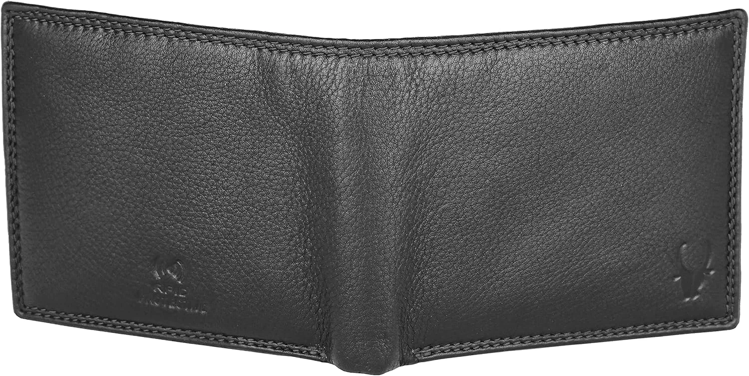 کیف پول چرمی مردانه WildHorn محافظت شده با RFID (مشکی)