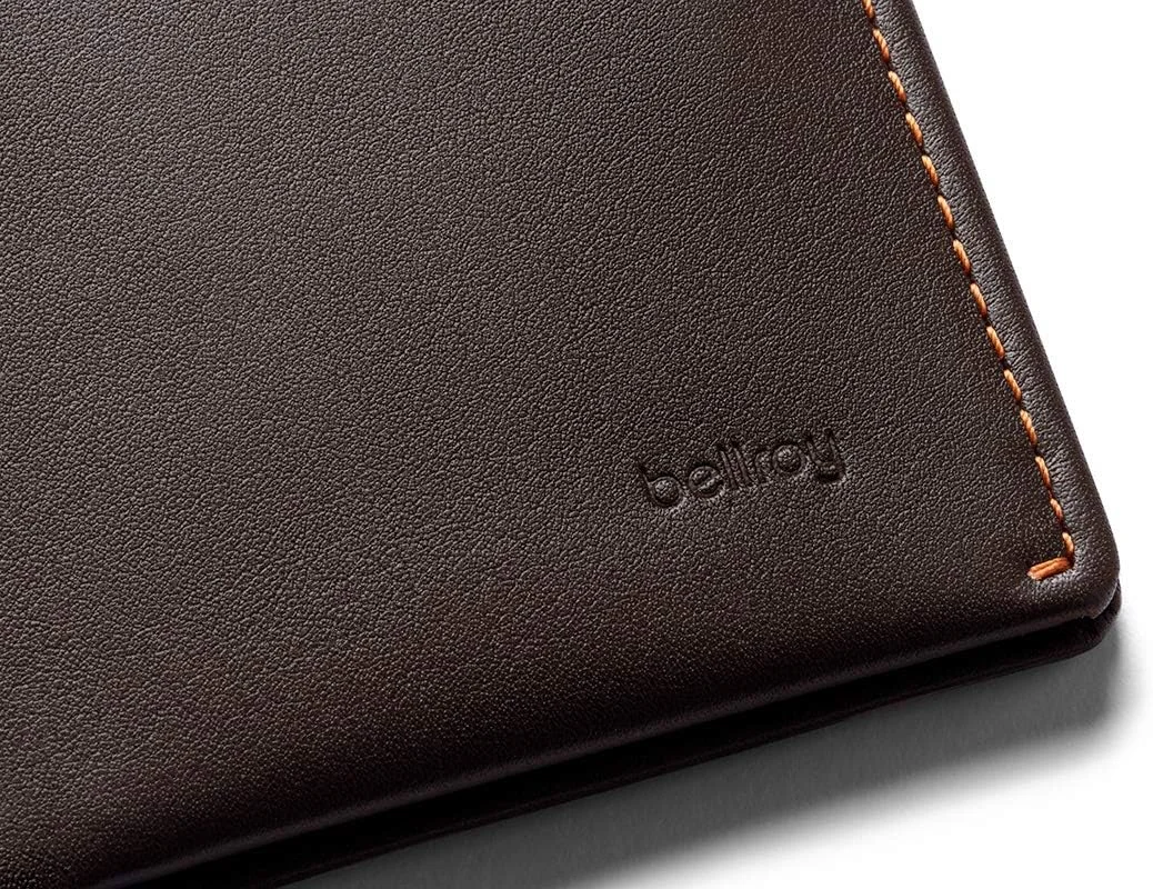 کیف پول چرمی باریک Bellroy Note Sleeve، نسخه های RFID موجود است (حداکثر 11 کارت و پول نقد)