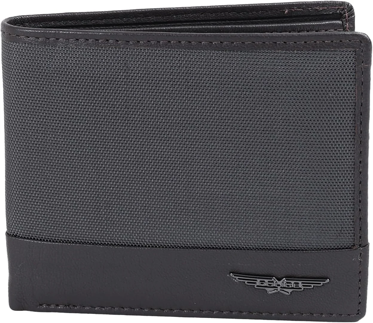 کیف پول مردانه پلیس مدل Nadre-Bi-Fold خاکستری و قهوه ای از جنس نایلون | 4 جای کارت | 2 جیب داخلی و 2 محفظه اسکناس تمام قد