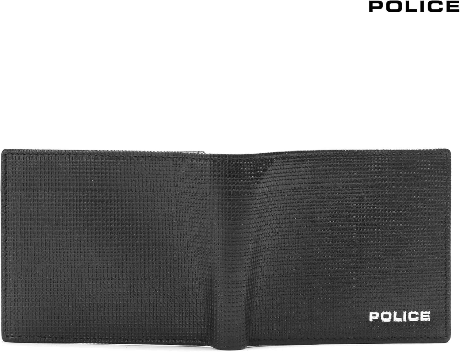 کیف پول چرمی مردانه پلیس مدل Bi-Fold با جای سکه، طراحی ممتاز، هدیه برای آقایان، مشکی، PT7248072_6-1