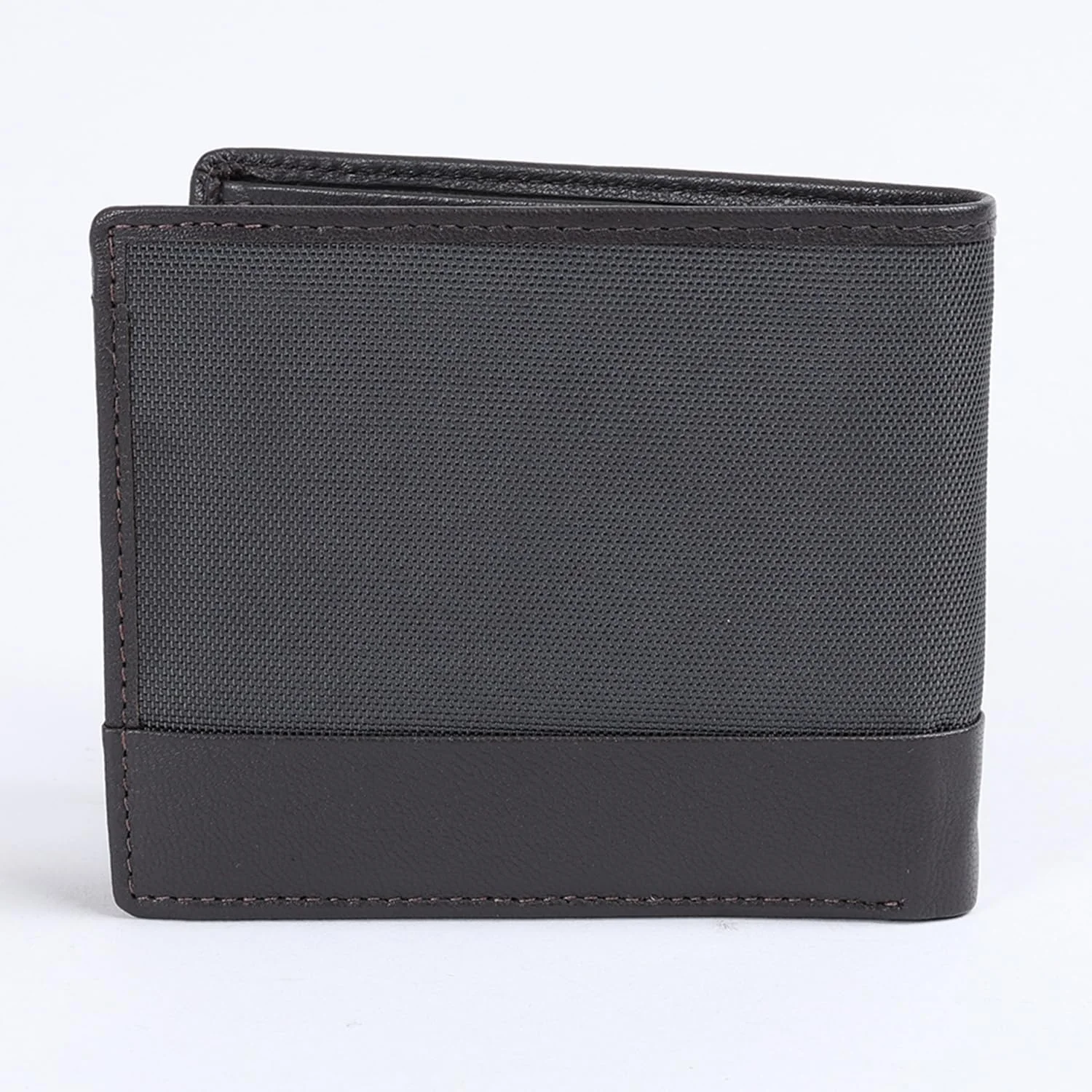 کیف پول مردانه پلیس مدل Nadre-Bi-Fold خاکستری و قهوه ای از جنس نایلون | 4 جای کارت | 2 جیب داخلی و 2 محفظه اسکناس تمام قد