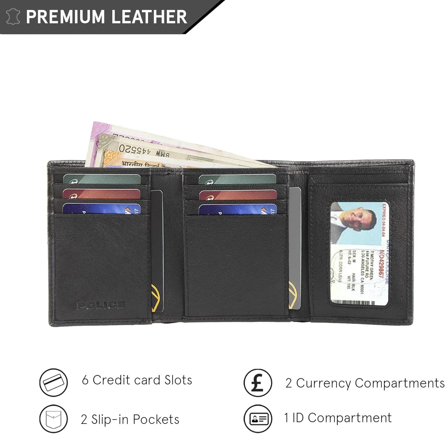 کیف پول سه لت چرمی مردانه پلیس گاردون - مشکی، مشکی، تک سایز، غیر رسمی کیف پول سه لت چرمی مردانه پلیس گاردون - مشکی، مشکی، تک سایز، غیر رسمی