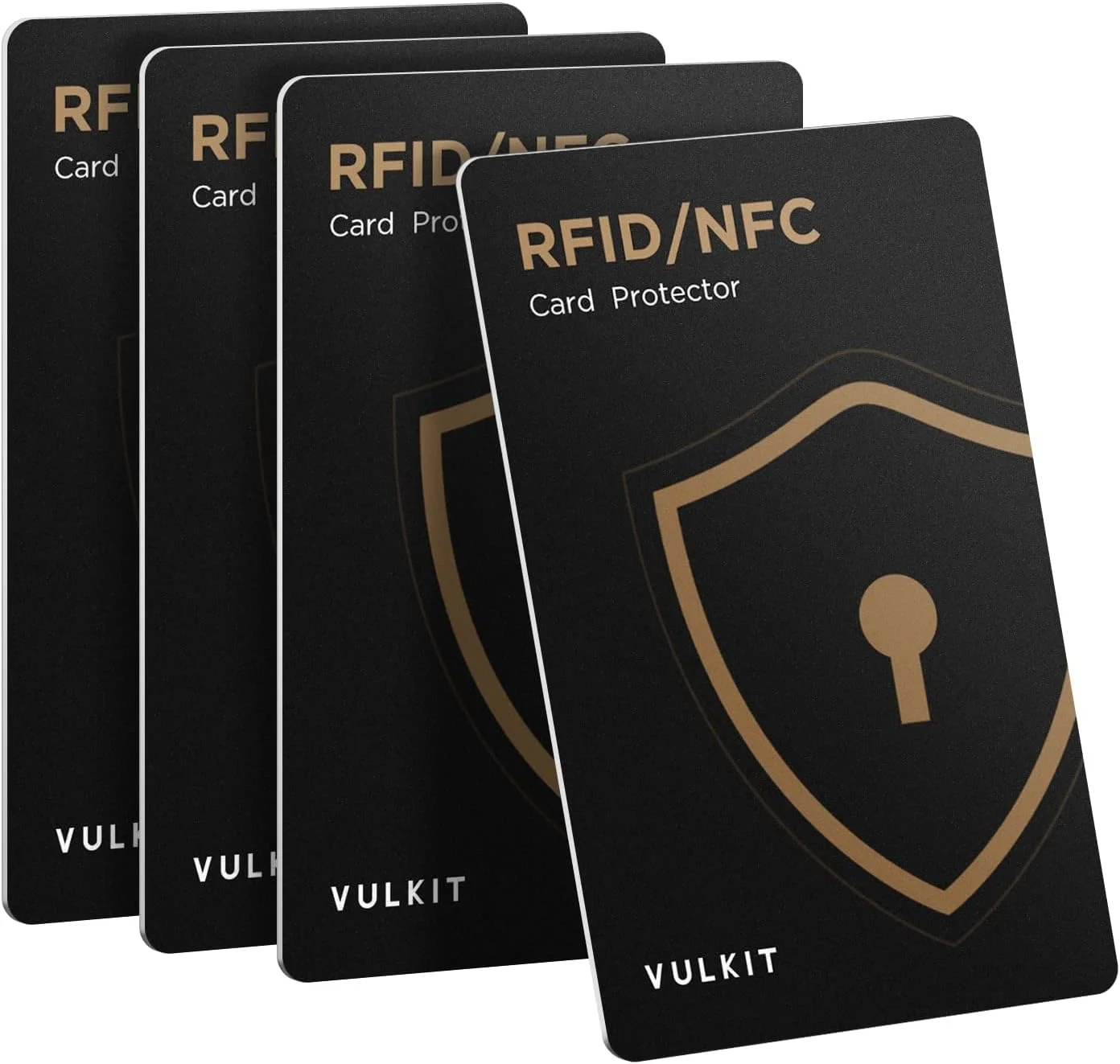 محافظ کارت اعتباری VULKIT با فناوری مسدود کننده RFID، بسته 4 عددی، محافظ کارت های NFC بدون تماس برای کیف پول تجاری و مسافرتی