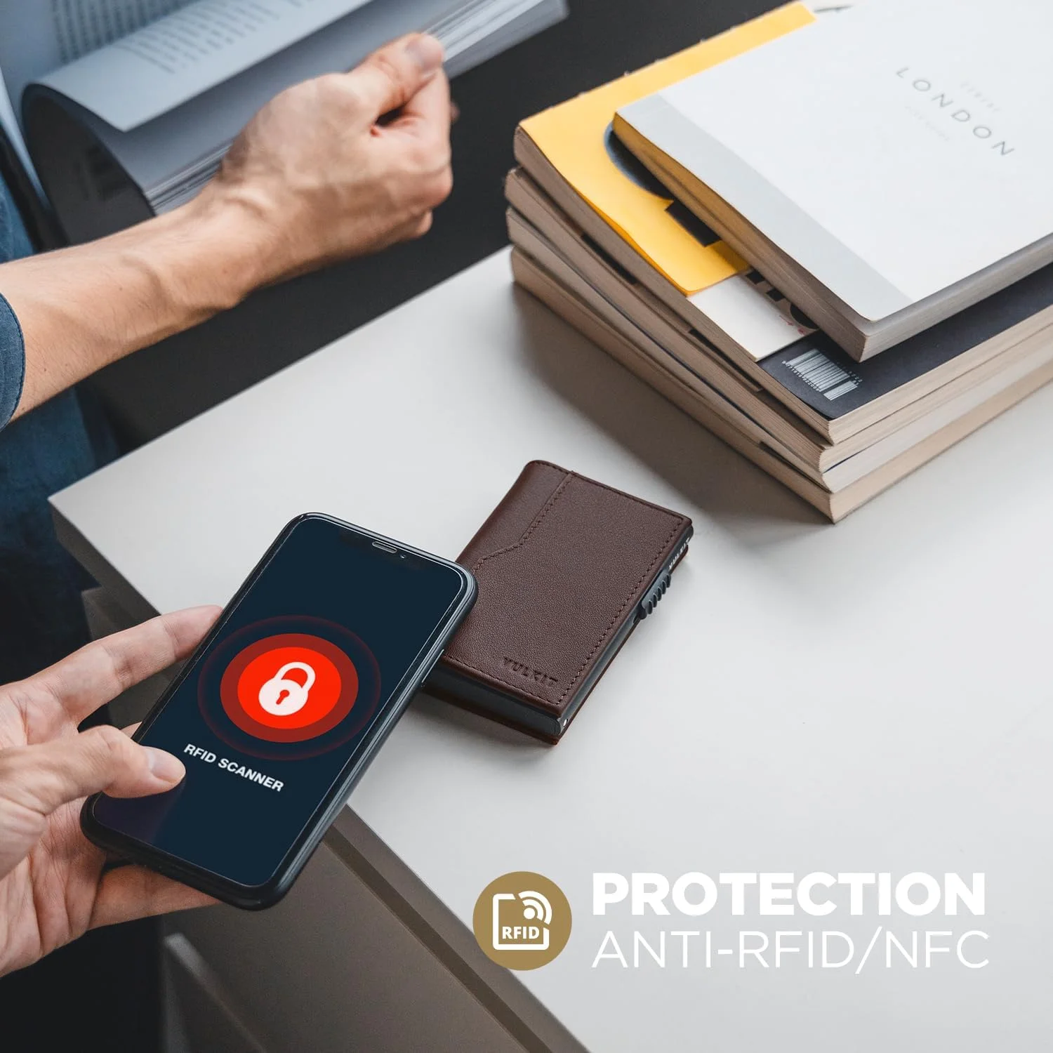 کیف پول کارت VULKIT با دو پنجره شناسایی، مسدود کننده RFID، طراحی مینیمالیستی برای 12 کارت، چرم گاوی درجه یک - قهوه ای اسپرسو، مینیمالیستی کیف پول کارت VULKIT با دو پنجره شناسایی، مسدود کننده RFID، طراحی مینیمالیستی برای 12 کارت، چرم گاوی درجه یک - قهوه ای اسپرسو، مینیمالیستی