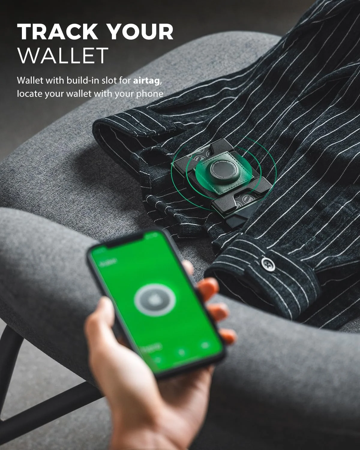 کیف پول مردانه VULKIT با جای ایرتگ و مسدود کننده RFID، جا کارتی آلومینیومی پاپ آپ با صفحه پشتی قابل گسترش، گنجایش 12 کارت و پول نقد برای مردان و زنان - سبز