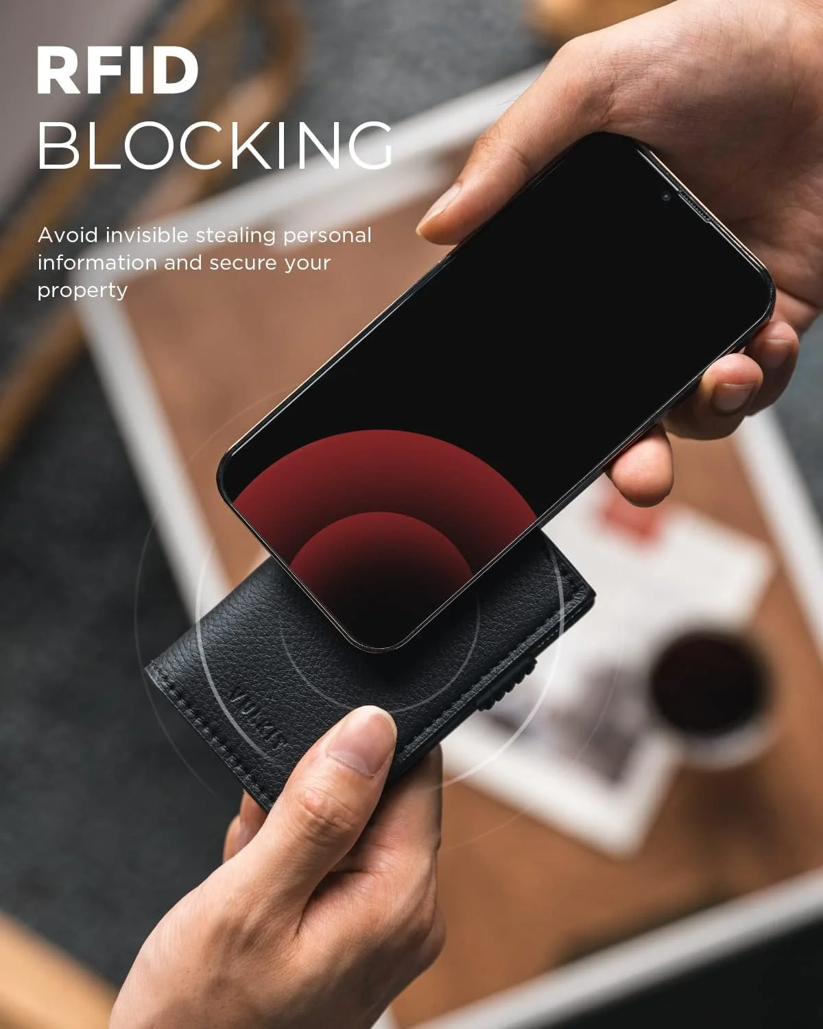 کیف کارت اعتباری مینیمالیستی VULKIT با قابلیت بیرون پریدن کارت ها و محافظت RFID، ظرفیت تا 10 کارت