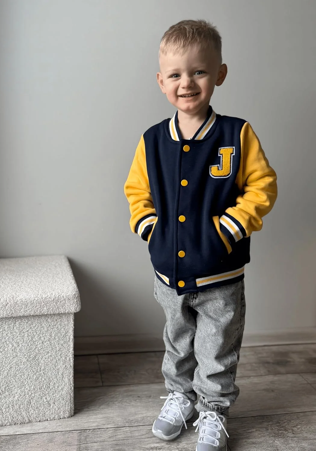 کت بیسبال بچه گانه Volunboy، ژاکت Letterman، کت پاییزی زمستانی پشمی، لباس بیرونی وینتیج