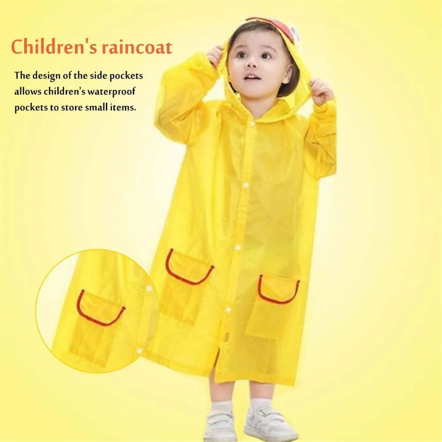 بارانی بچگانه Xspring، پانچو بارانی بچگانه قابل استفاده مجدد با کلاه، ژاکت بارانی قابل حمل بچگانه، بارانی برای کودکان، بارانی کارتونی کودکان، پانچو بارانی کلاهدار ضد آب برای پسران و دختران