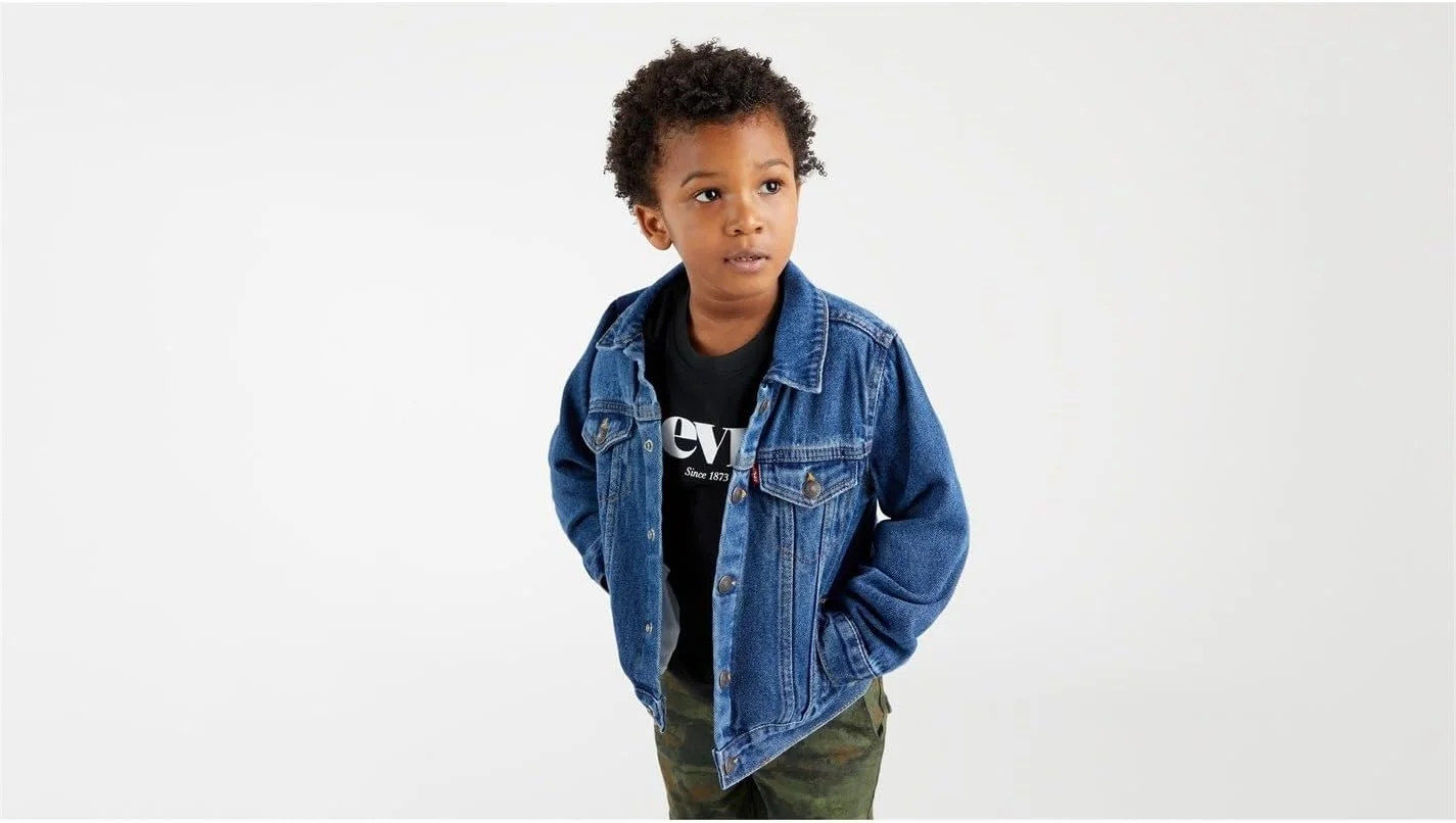 جلیقه جین پسرانه لیویز بچه گانه مدل Lvb Trucker Jacket