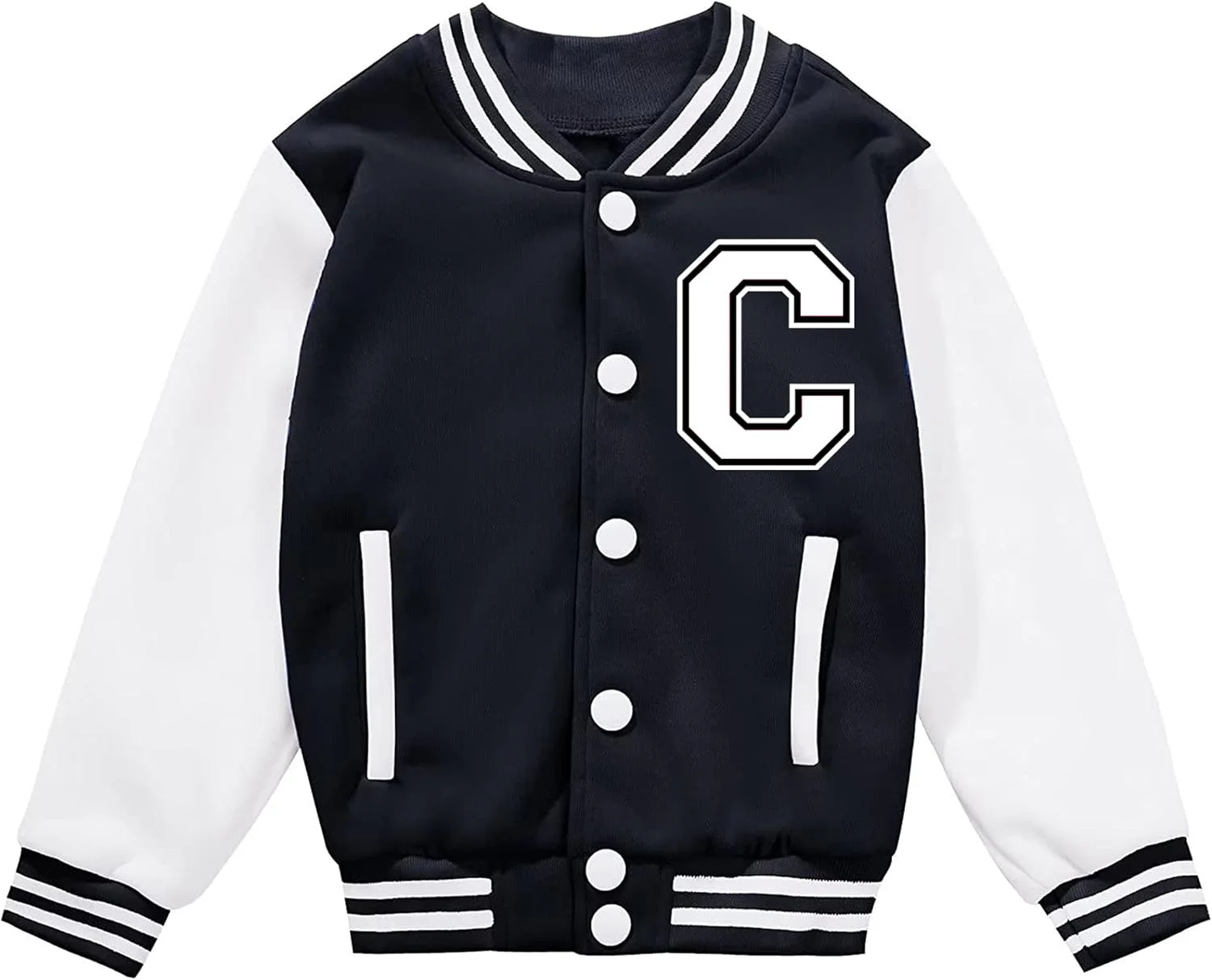 کت بیسبال بچگانه Icibgds با طرح حروف چاپی، کت ورزشی دخترانه پسرانه، لباس فرم مدرسه سبک و غیر رسمی با دکمه