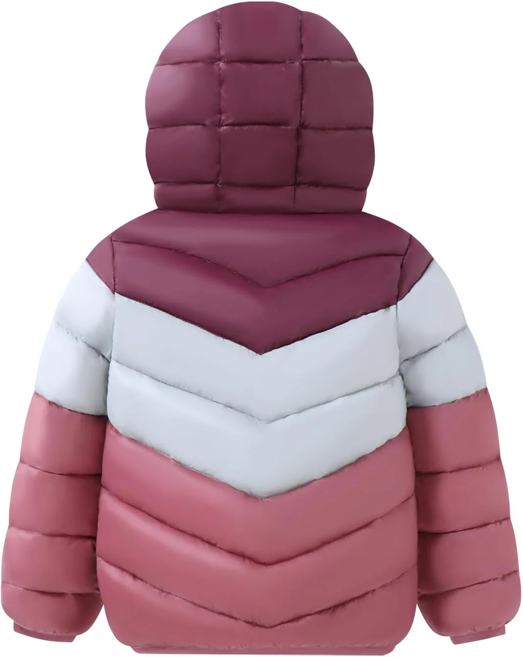 HILEELANG کاپشن پفی کلاه دار زمستانی بچگانه پسرانه دخترانه، کت های رنگی سبک وزن