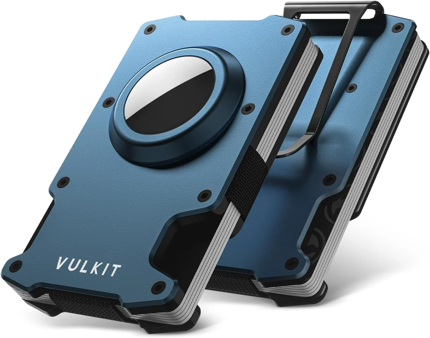 کیف پول فلزی VULKIT، آبی آسمانی، مینیمالیستی