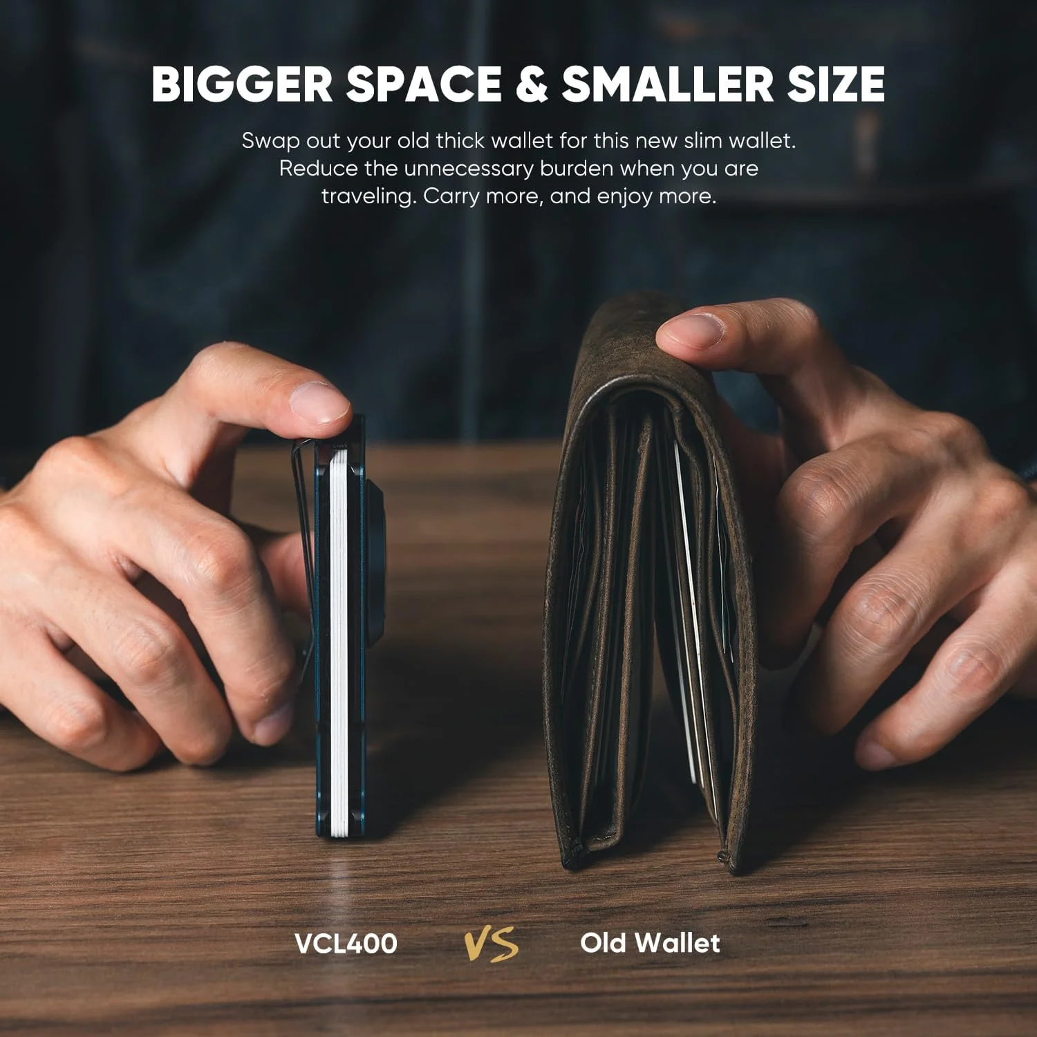 کیف پول فلزی VULKIT، آبی آسمانی، مینیمالیستی