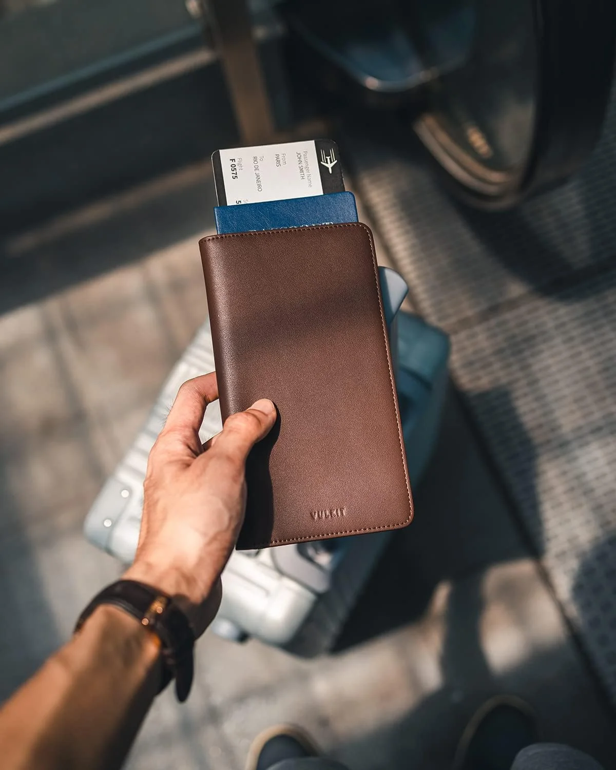 کیف پاسپورت VULKIT با قابلیت مسدود کردن RFID، کیف پول مسافرتی برای مردان و زنان