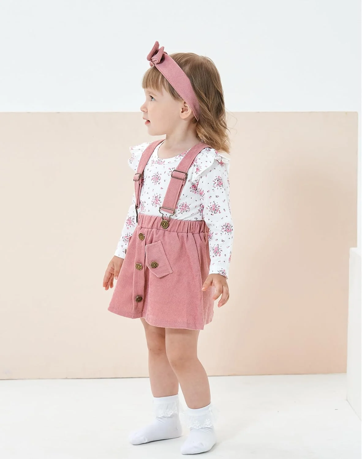 ست لباس دخترانه بچه گانه، بلوز آستین بلند چین دار و شلوار، لباس های پاییزی و زمستانی نوزاد دخترانه ناز 9 ماهه تا 4 ساله