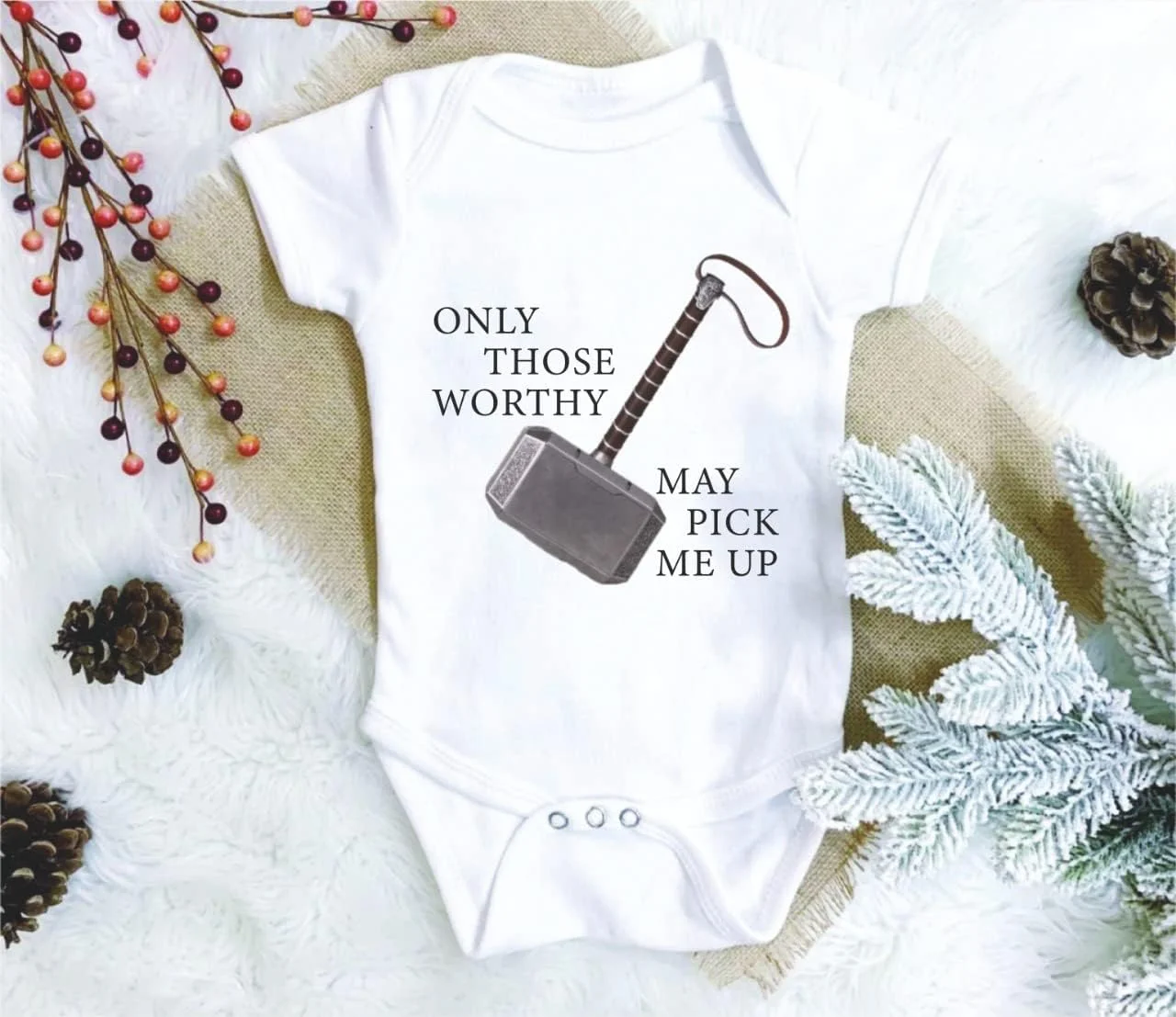 رامپر نخی آستین کوتاه طرح ثور گیفت میت مناسب نوزادان و کودکان