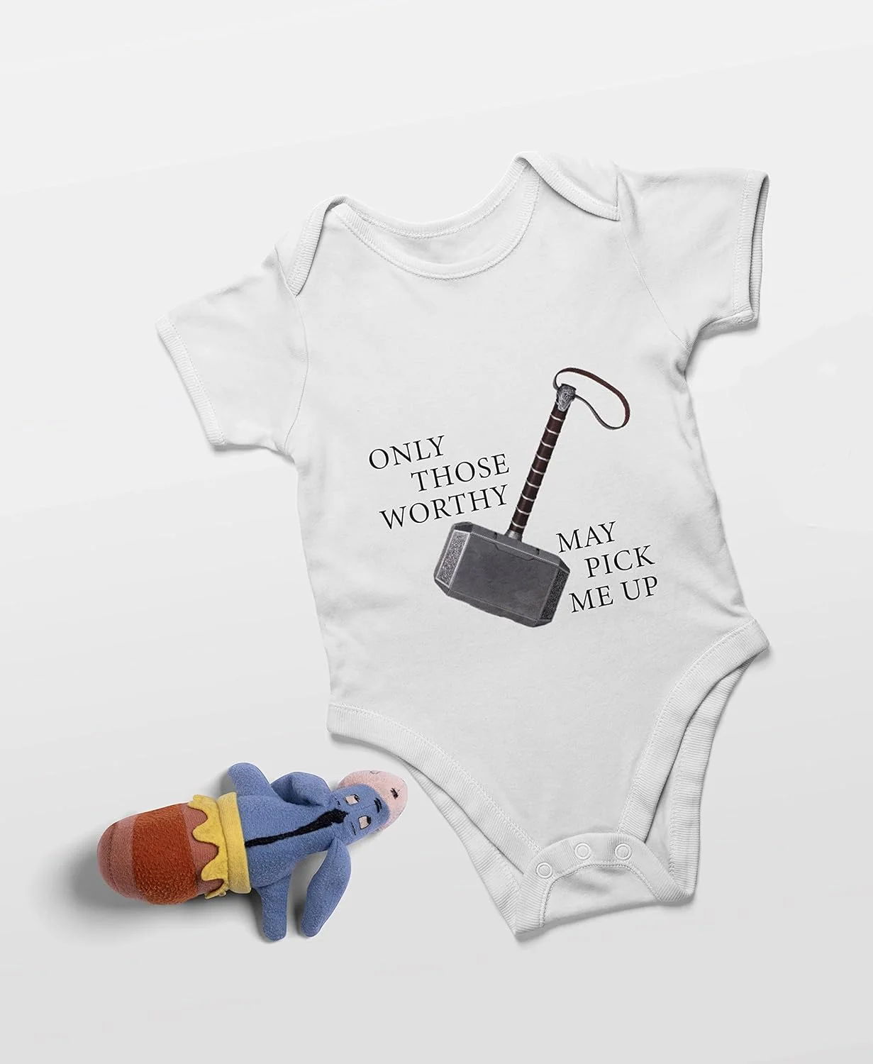 رامپر نخی آستین کوتاه طرح ثور گیفت میت مناسب نوزادان و کودکان