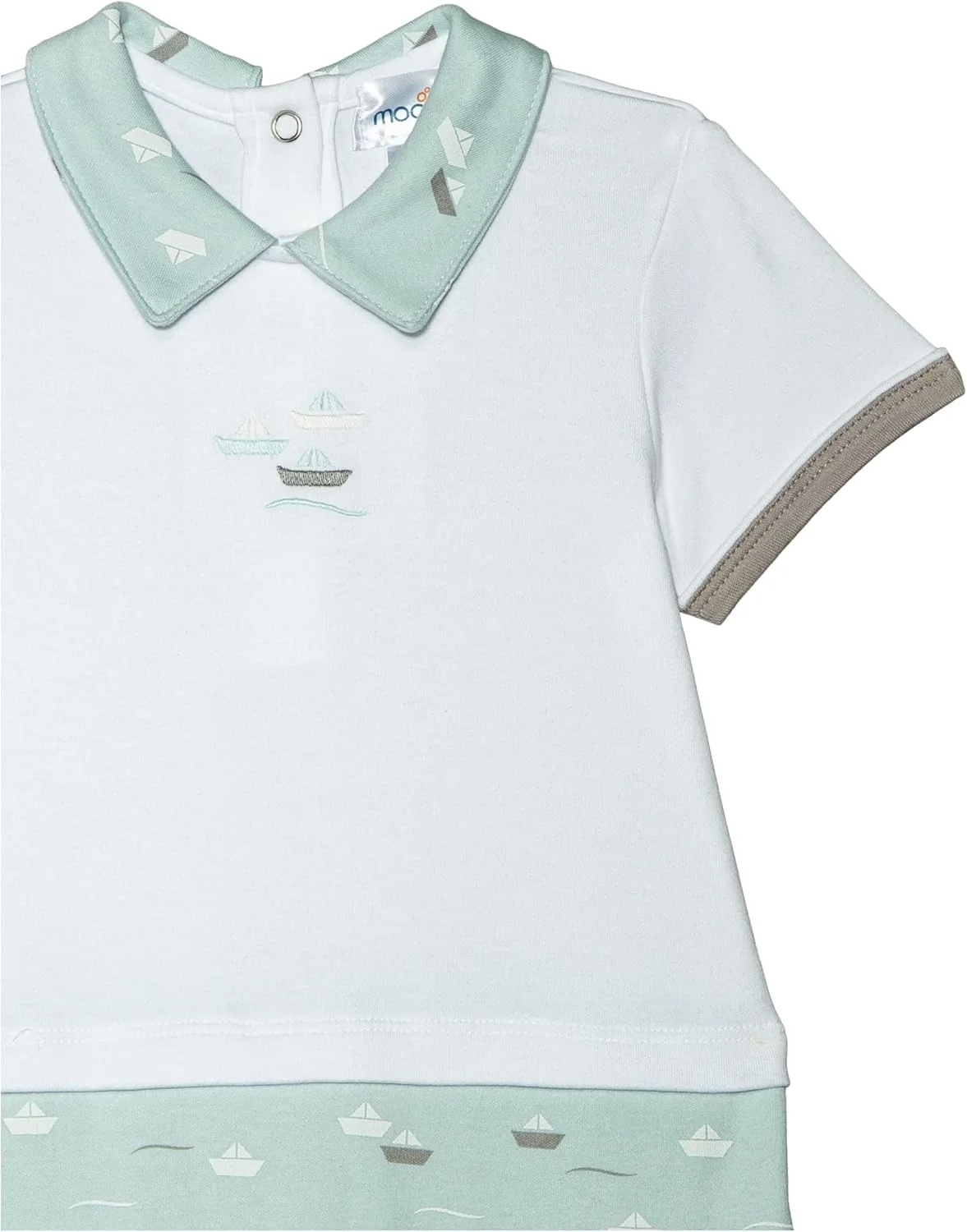 رامپر نخی 100% ماه با یقه رامپر نخی 100% ماه با یقه