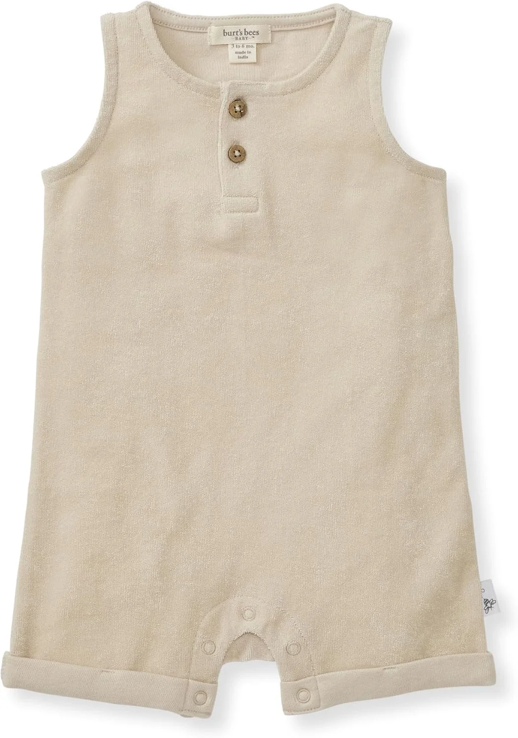 رامپرهای بدون آستین نوزادی پسرانه Burt's Bees Baby، ست سرهمی یک تکه و لباس زیر نخی 100% ارگانیک، ست لباس زیر نوزاد و کودک نوپا