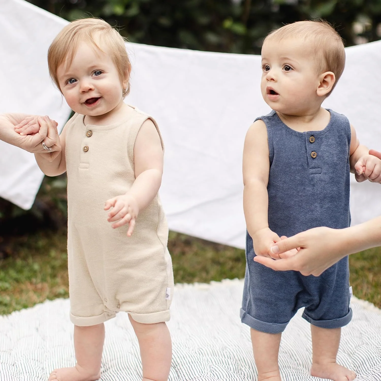 رامپرهای بدون آستین نوزادی پسرانه Burt's Bees Baby، ست سرهمی یک تکه و لباس زیر نخی 100% ارگانیک، ست لباس زیر نوزاد و کودک نوپا رامپرهای بدون آستین نوزادی پسرانه Burt's Bees Baby، ست سرهمی یک تکه و لباس زیر نخی 100% ارگانیک، ست لباس زیر نوزاد و کودک نوپا