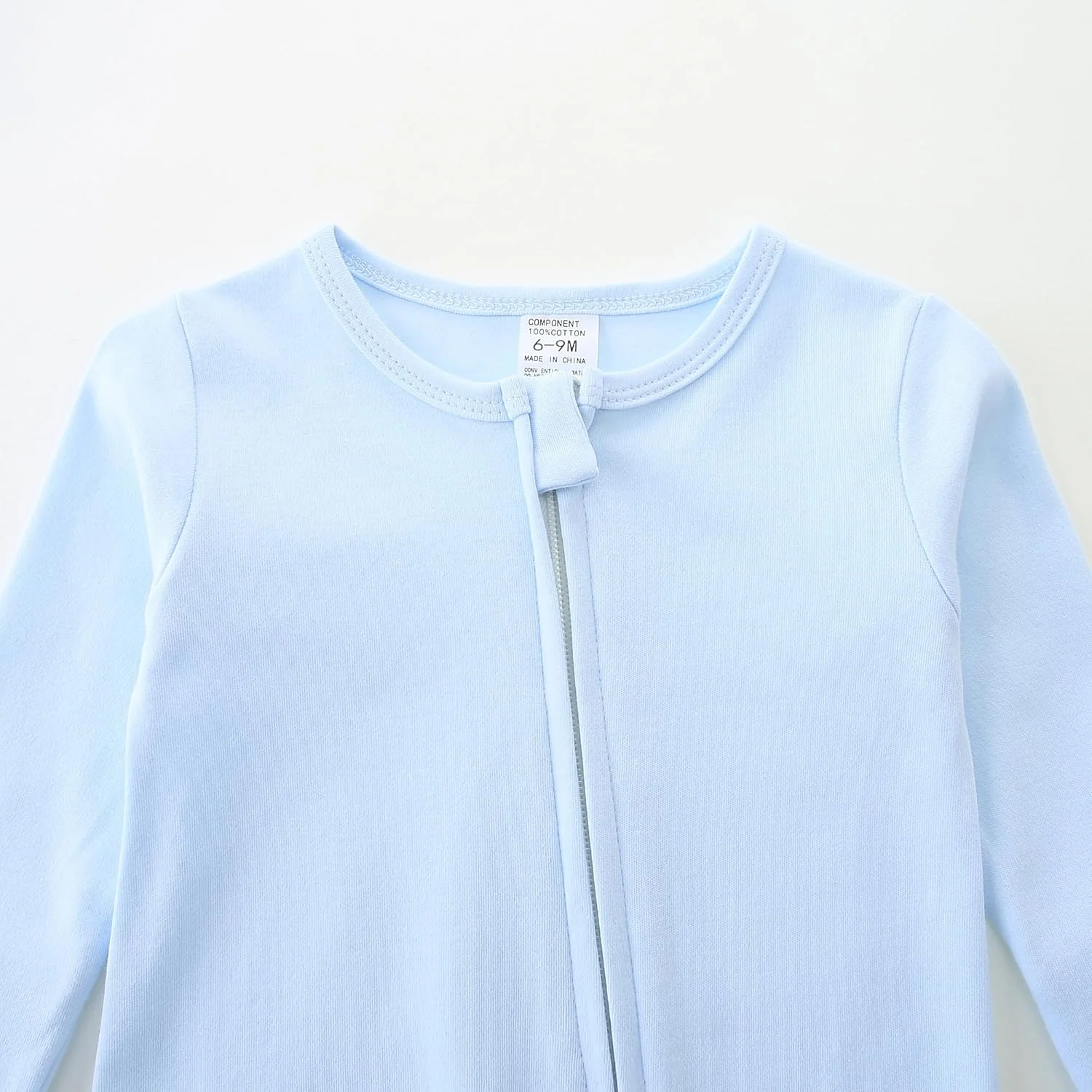 سرهمی زیپ دار نوزادی پسرانه و دخترانه، یک تکه، جوراب دار، لباس خواب نوزاد