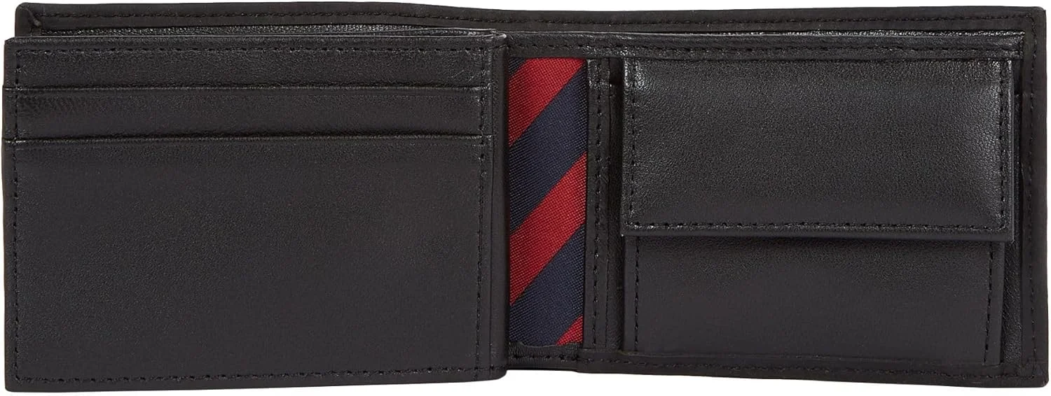 کیف پول مردانه تامی هیلفیگر مدل Johnson Mini Cc Flap Coin Pocket Am0am00662، مشکی (مشکی)، سایز واحد